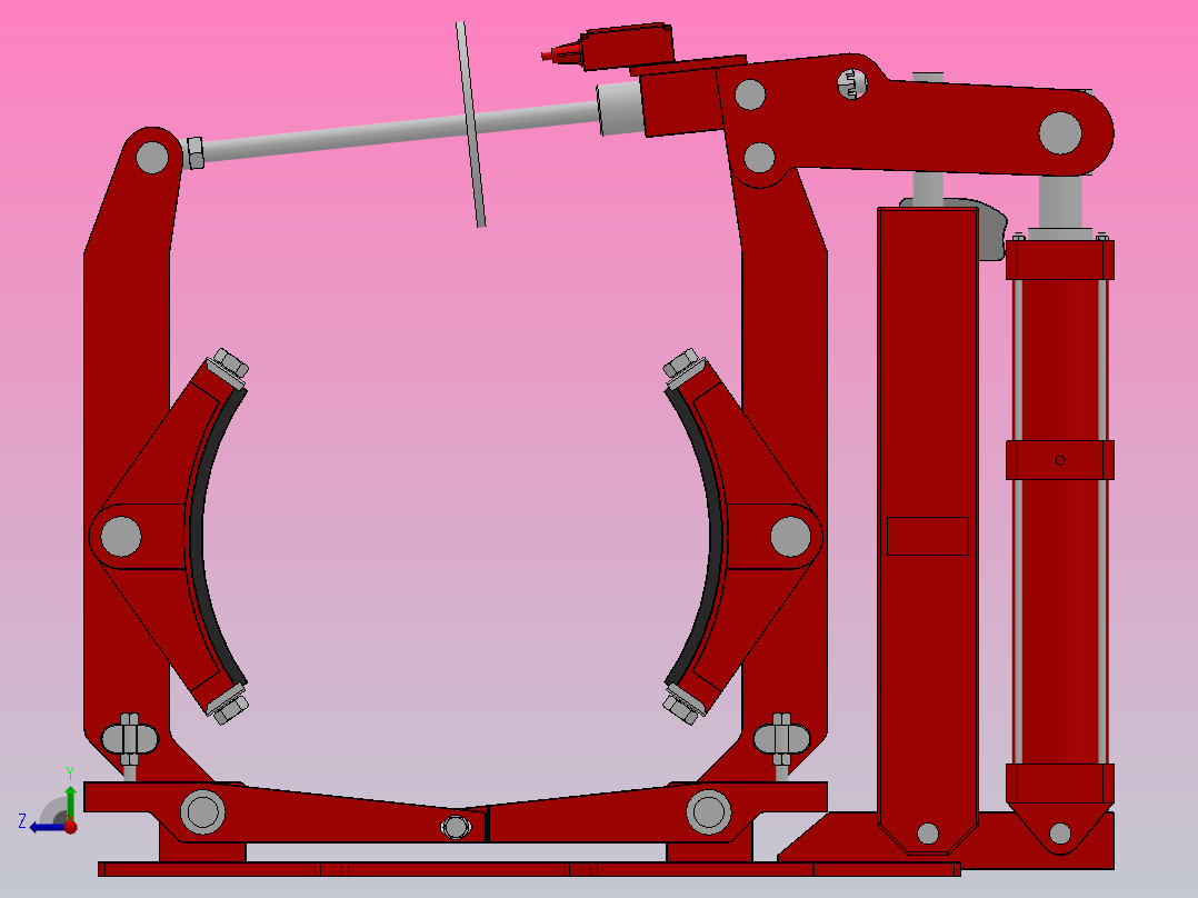 QWZ5系列气动鼓式制动器_QWZ5-710／80-HL.WL.WC右视图