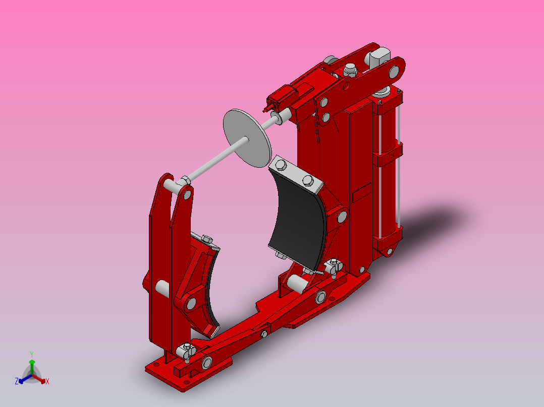 QWZ5系列气动鼓式制动器_QWZ5-710／80-HL.WL.WC正等轴测图