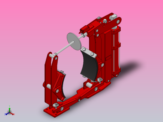 QWZ5系列气动鼓式制动器_QWZ5-710／80-HL.WL.WC正等轴测缩略图