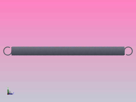 长度指定型圆形截面圆柱形拉伸弹簧_SCEFP-4-0.4-50-M01左视缩略图