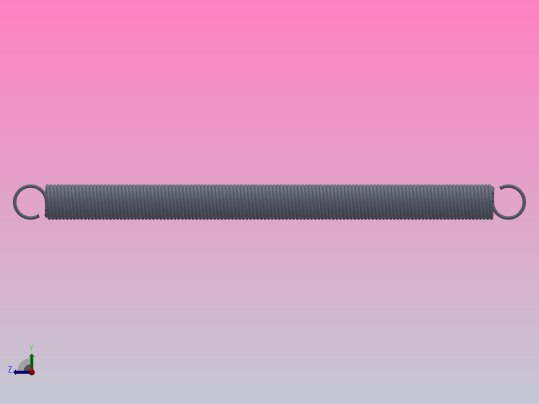 长度指定型圆形截面圆柱形拉伸弹簧_SCEFP-4-0.4-50-M01右视图