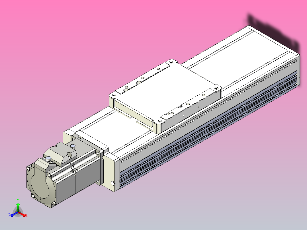 滚珠丝杠直线轴带导轨全封闭TPA-HCR-105D-1610C-L100-M-C-P40-N3主视图