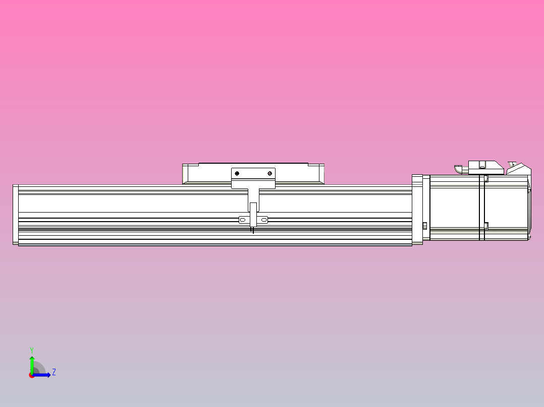 滚珠丝杠直线轴带导轨全封闭TPA-HCR-105D-1610C-L100-M-C-P40-N3左视图