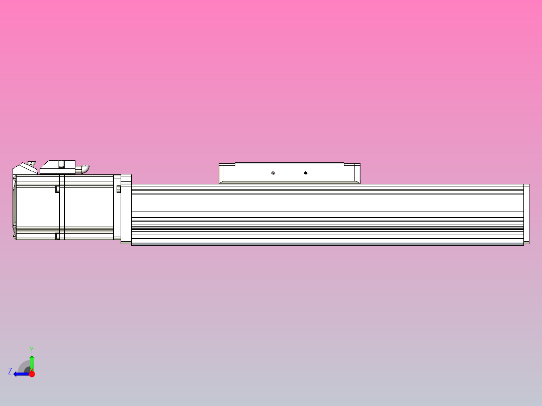 滚珠丝杠直线轴带导轨全封闭TPA-HCR-105D-1610C-L100-M-C-P40-N3右视图