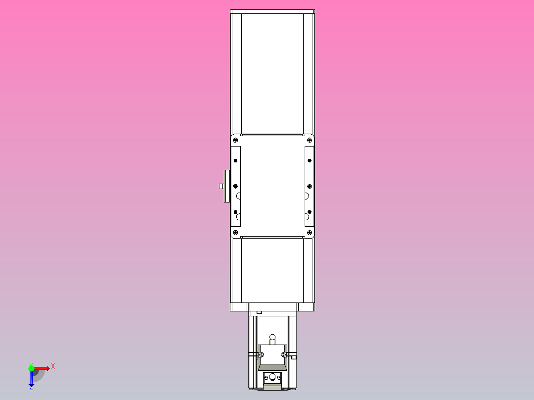 滚珠丝杠直线轴带导轨全封闭TPA-HCR-105D-1610C-L100-M-C-P40-N3俯视图