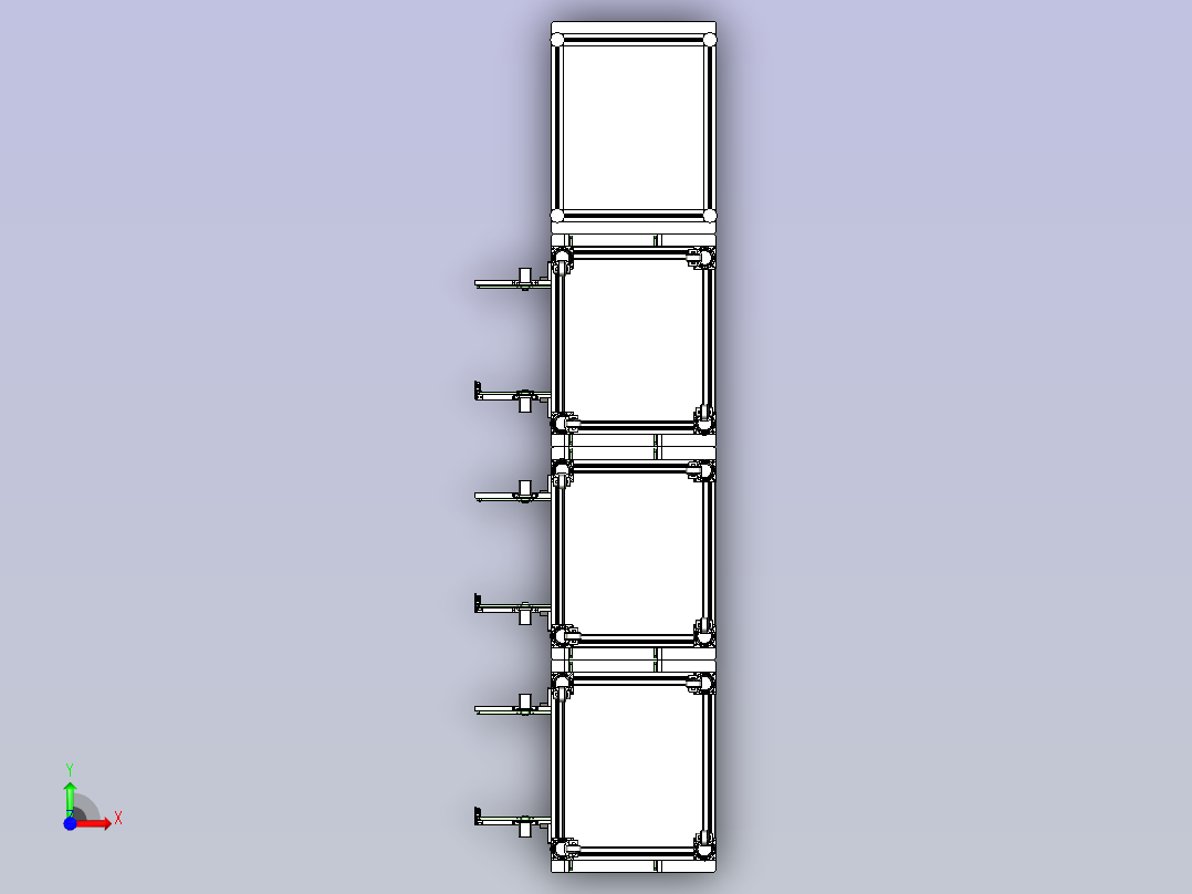 AGV双层传送带回传接驳台前视图