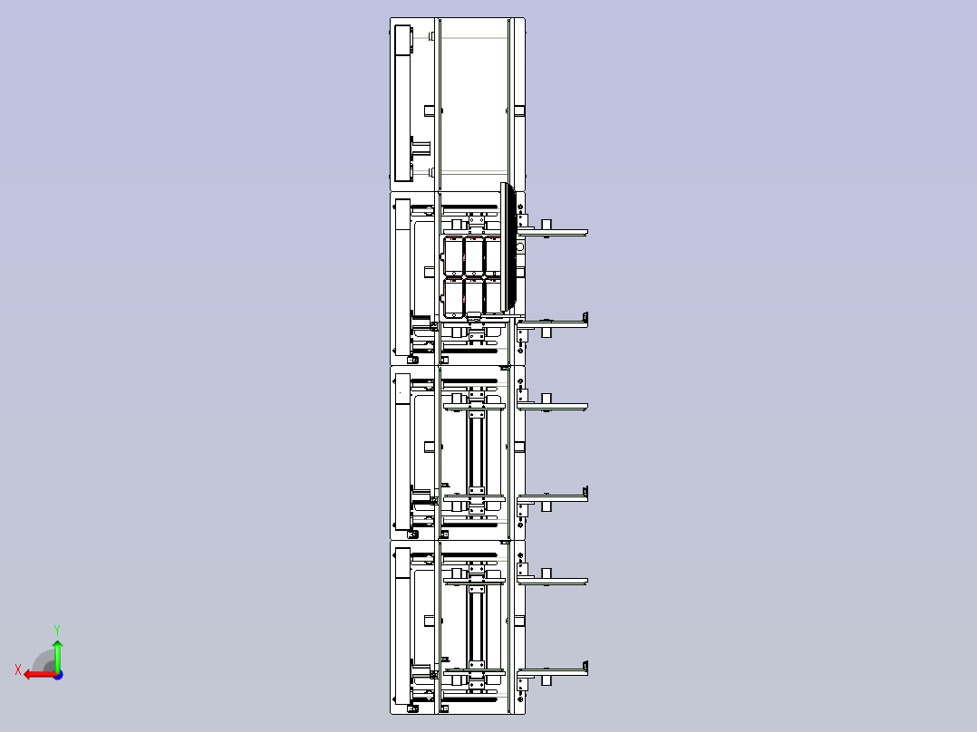 AGV双层传送带回传接驳台后视图