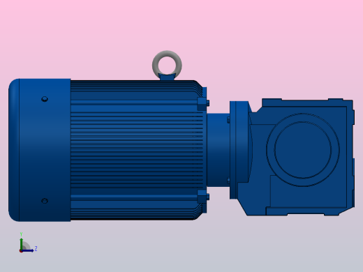 S37底脚轴伸式安装斜齿-蜗轮蜗杆减速机S37-Y0.75-4P-10.27-M1-0°-A左视缩略图