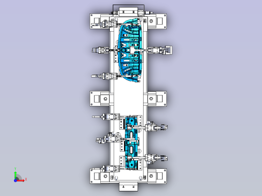 汽车横梁焊接工装020CATIA前视缩略图