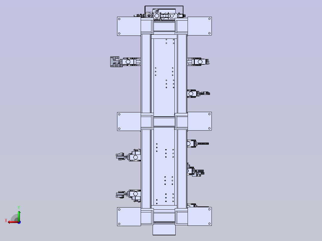 汽车横梁焊接工装020CATIA后视图