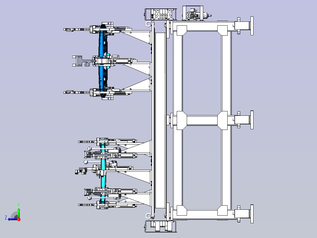 汽车横梁焊接工装020CATIA右视图