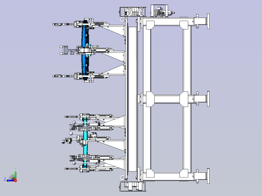 汽车横梁焊接工装020CATIA右视缩略图