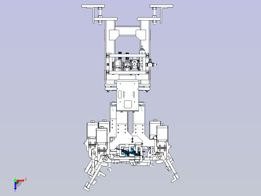 汽车横梁焊接工装020CATIA俯视缩略图