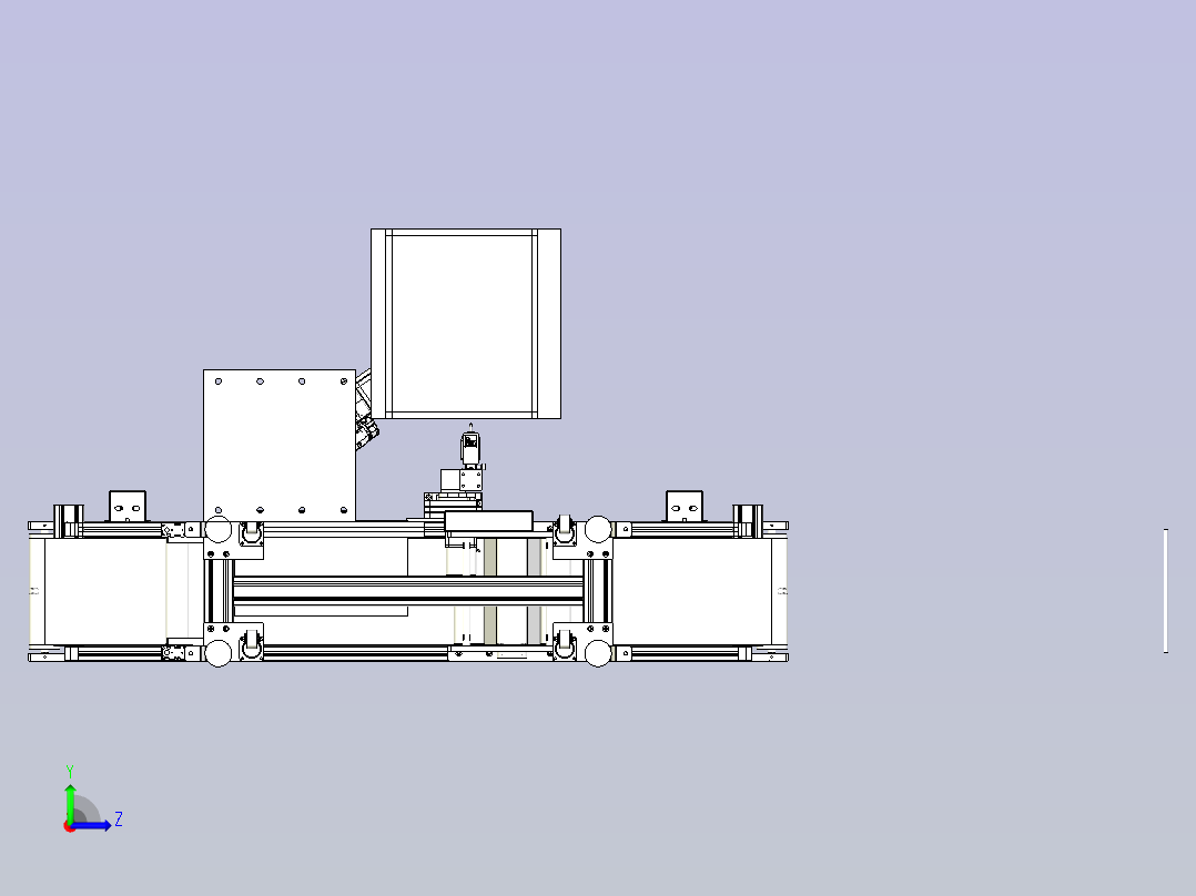 一款LED灯粘结自动化3D图纸左视图
