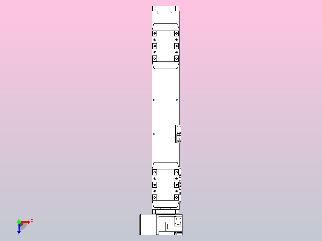 皮带直线轴双滑块型TPA-GCBS-80-P60-L125-LU-M20-N3俯视图