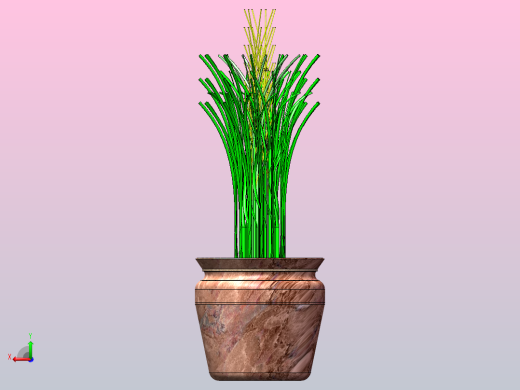 高草盆栽植物后视缩略图