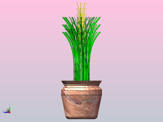 高草盆栽植物右视缩略图