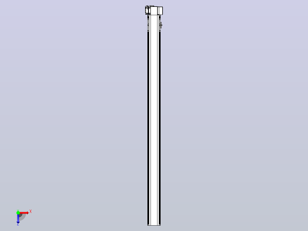 皮带直线轴半封闭可选导轨TPA-HNB-105D-90-L1500-LP-Y-P20-N3俯视图