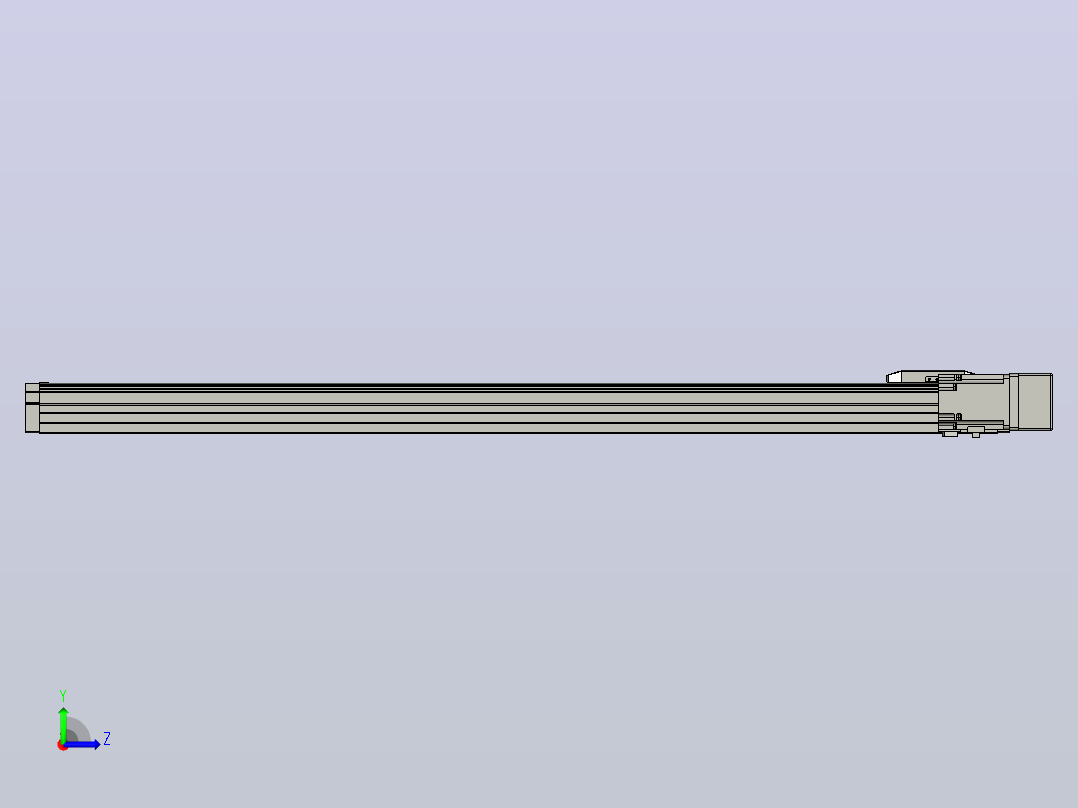 滚珠丝杠直线轴内置导轨TPA-GCR-65-1610C-L900-MR-M40-N3左视图