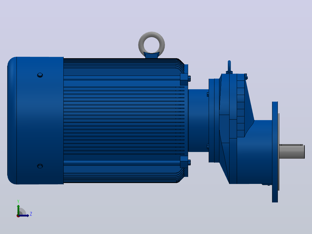 RXF87法兰轴伸式安装斜齿轮减速机RX87-Y22-4P-180L-M1-0°-Φ300左视图
