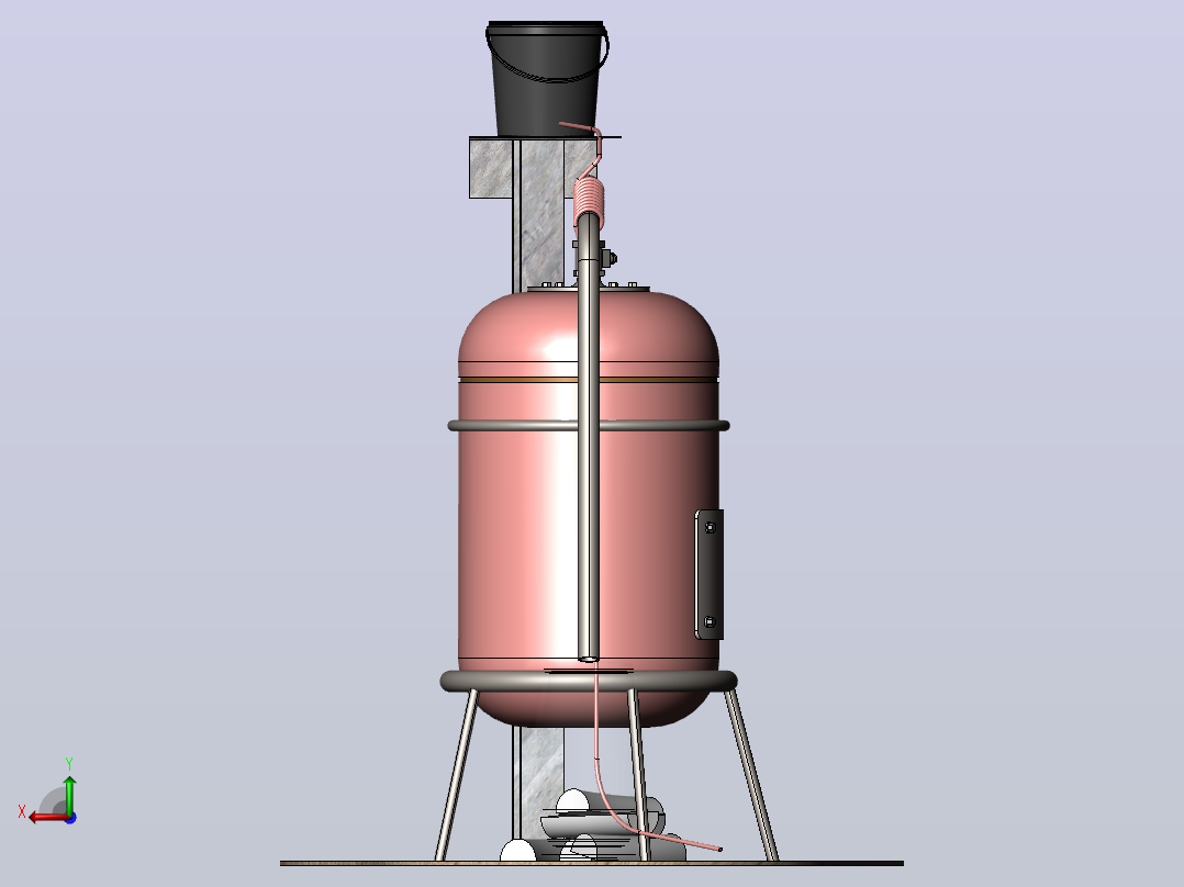 蒸馏器后视图