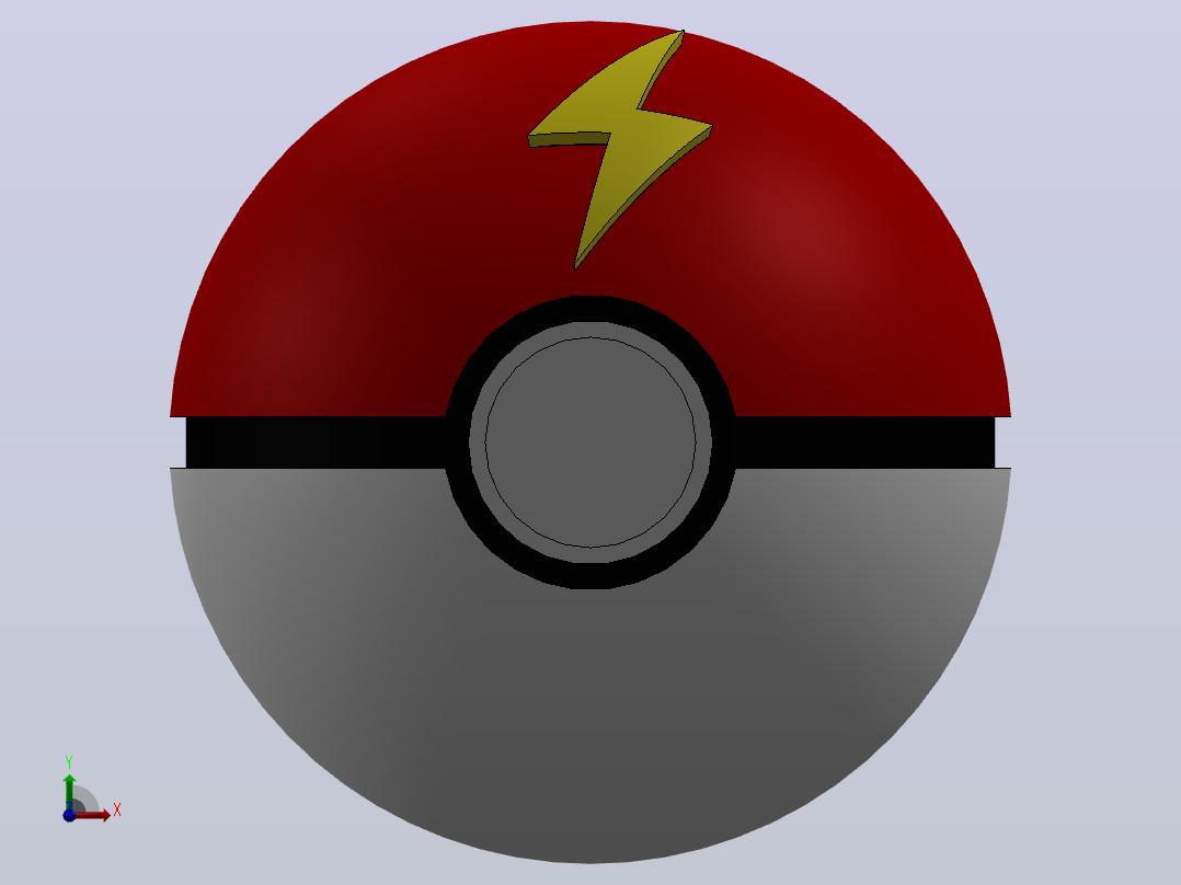 皮卡丘POKEBALL前视图