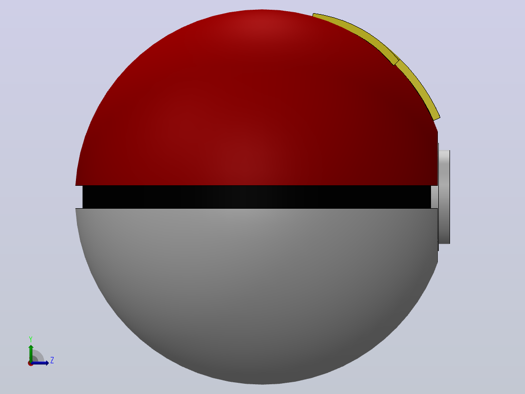皮卡丘POKEBALL左视图