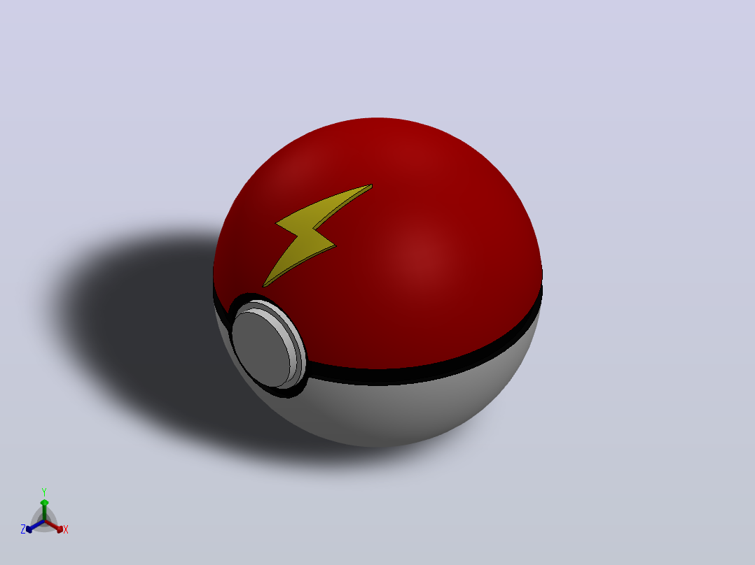 皮卡丘POKEBALL正等轴测图