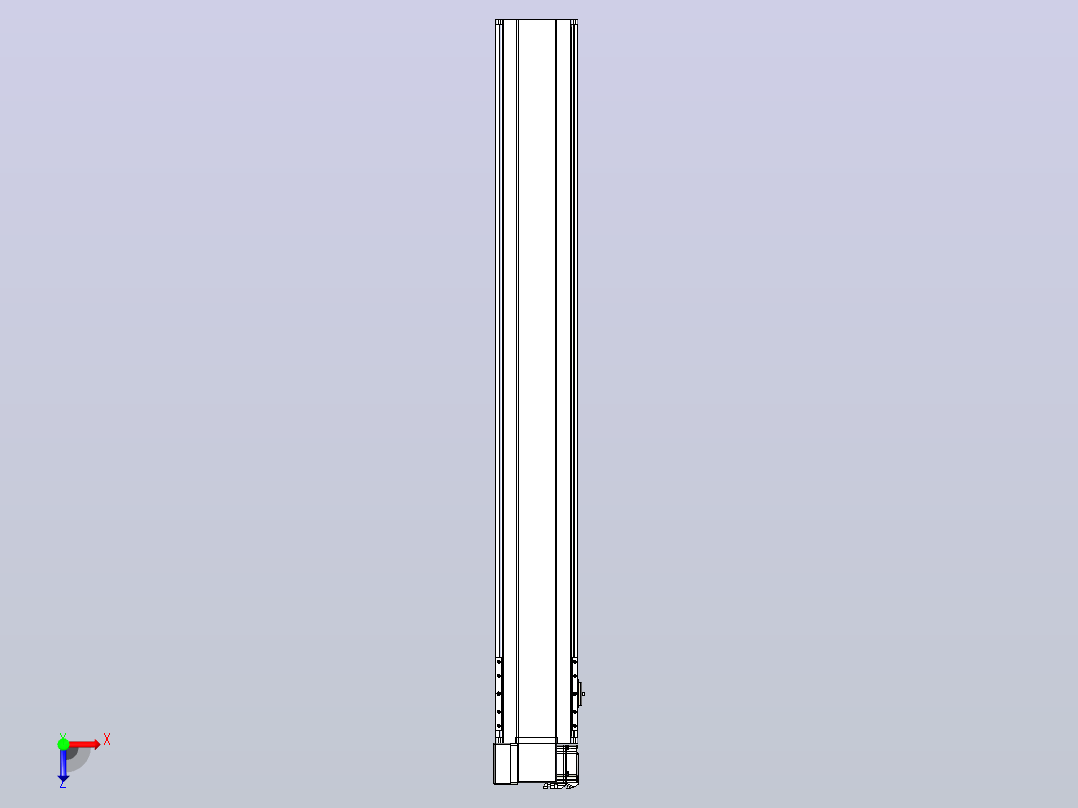 皮带直线轴半封闭可选导轨TPA-HNB-175D-140-L1250-LP-Y-P75-N3俯视图
