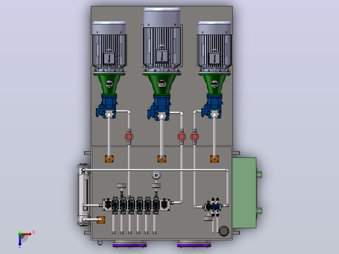 GF1500 全液压反循环钻机（SW+CAD+说明书）俯视图