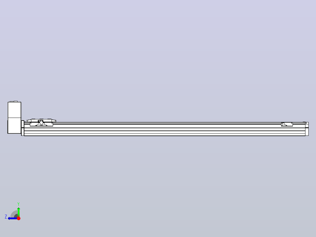 机器人皮带驱动直线轴TPA-GCB-80-P60-L1100-RU-M20-N3右视图