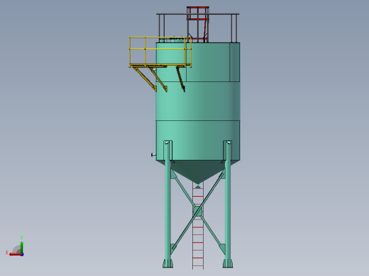 3.3×8.8m反应塔模型后视缩略图