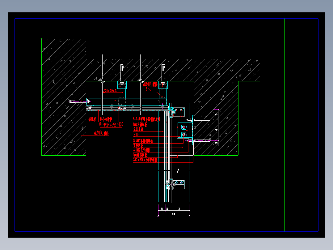 玻璃幕墙节点图13