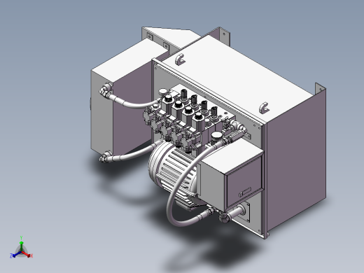 7.5KW220L液压站3D图纸 E185