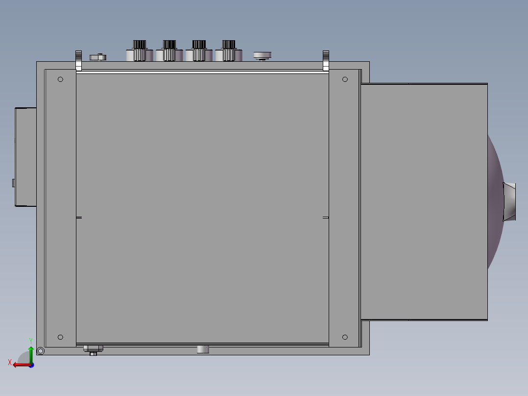 7.5KW220L液压站3D图纸 E185后视图