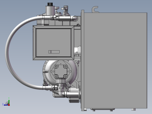 7.5KW220L液压站3D图纸 E185右视缩略图