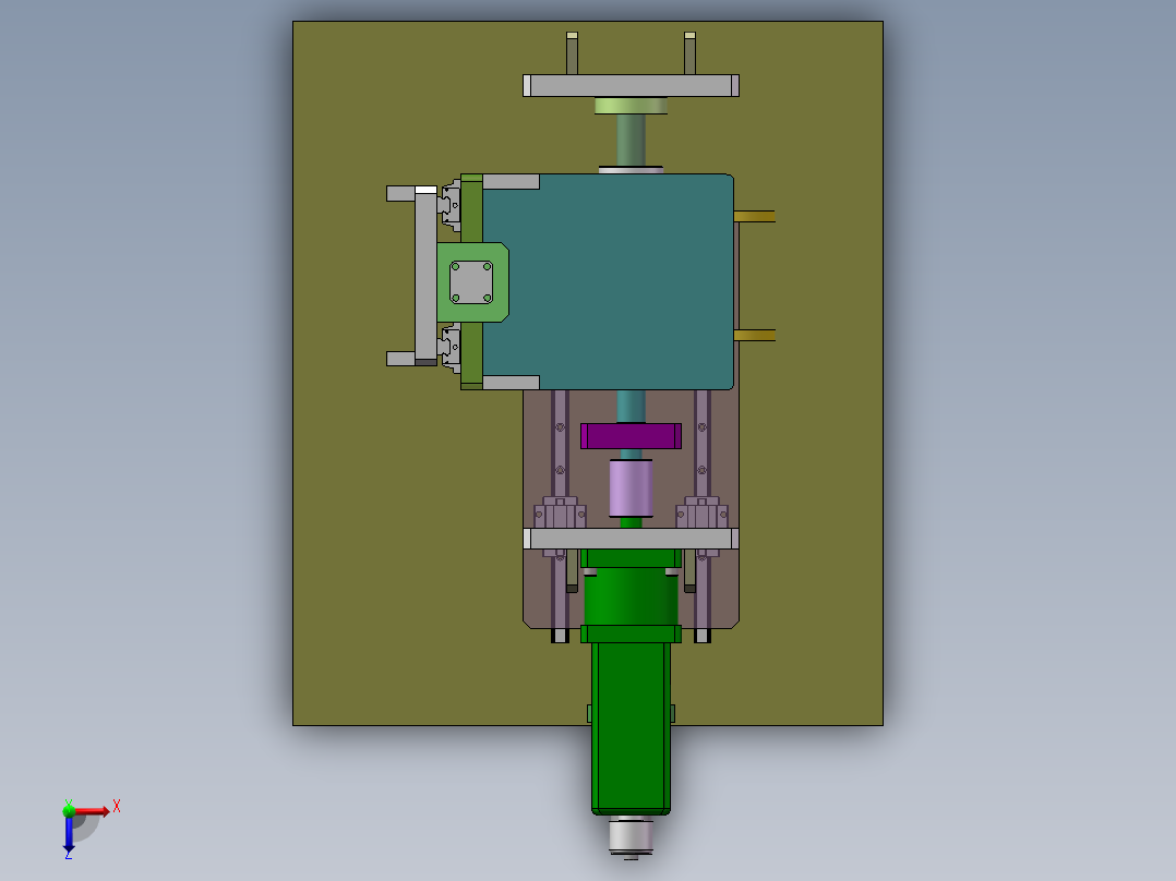 工字轮自动校正机设计（全部结清）俯视图
