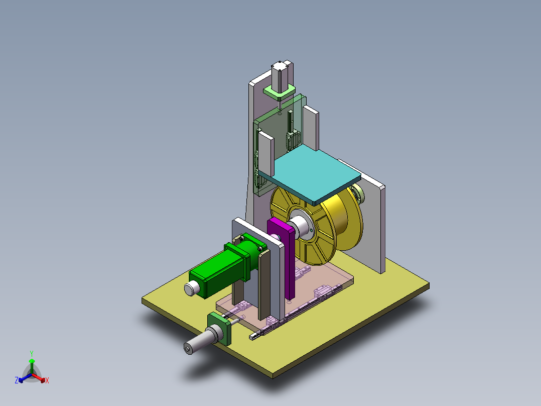 工字轮自动校正机设计（全部结清）正等轴测图