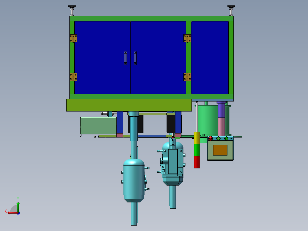 B02-拨料式自动攻牙机（冲压行业 非标设备）后视图