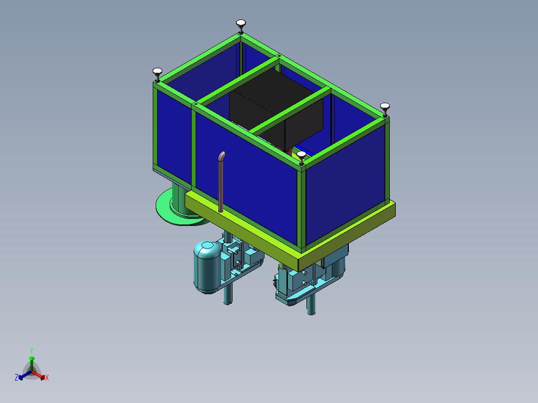 B02-拨料式自动攻牙机（冲压行业 非标设备）正等轴测图