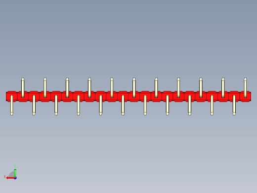 彩色公排针 100mil 2.54mm 系列-DS1022_red_22p_100mil_Type_SMT_R1_rev1.0后视缩略图