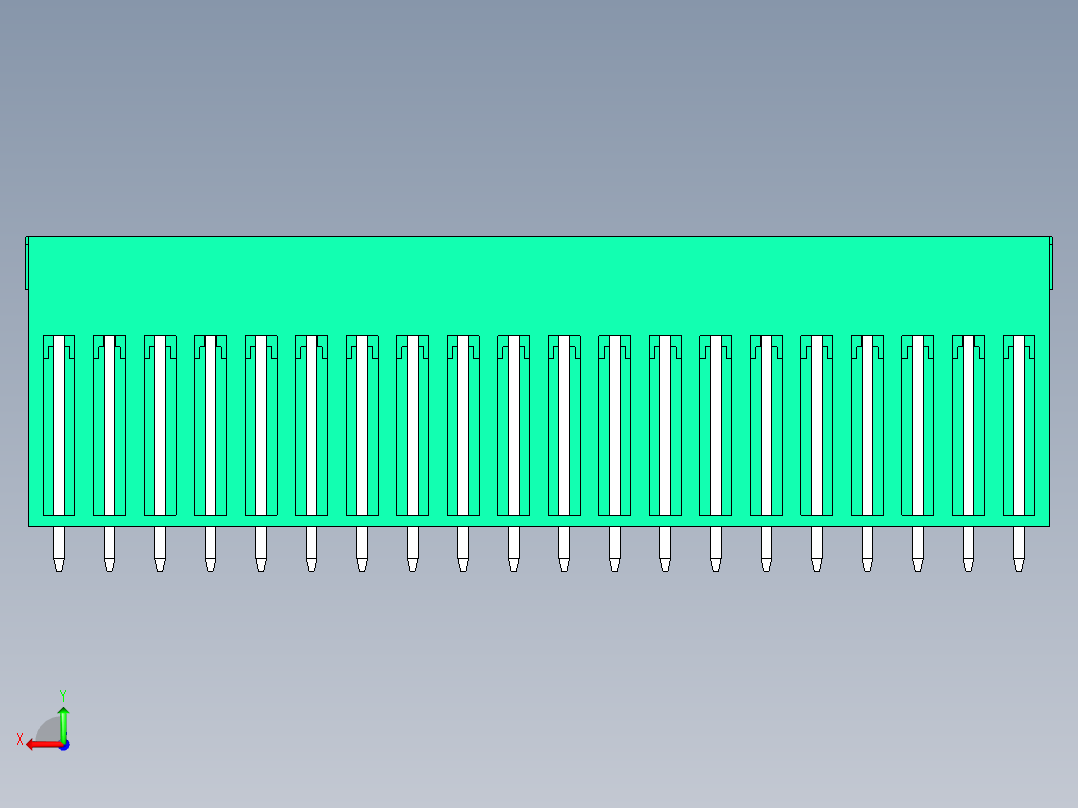 DEGSON 15EDG 系列 3.81mm 插拔式接线端子-15EDGVH-3.81-40P-14-00AH后视图