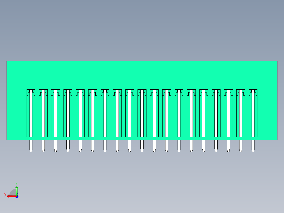 DEGSON 15EDG（公头） 3.5mm 螺钉锁紧，插拔式接线端子 FullPack-15EDGVTM-3.5-38P-14-00AH后视图