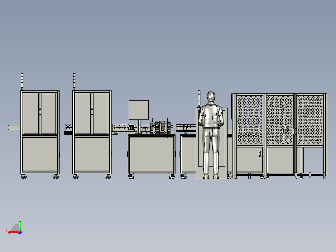电缆剥线打标分类打捆一体线后视图