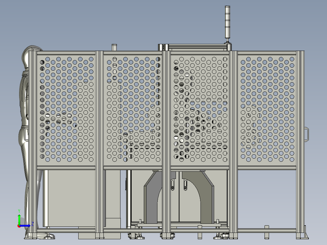 电缆剥线打标分类打捆一体线左视图