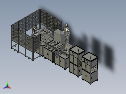 电缆剥线打标分类打捆一体线正等轴测缩略图