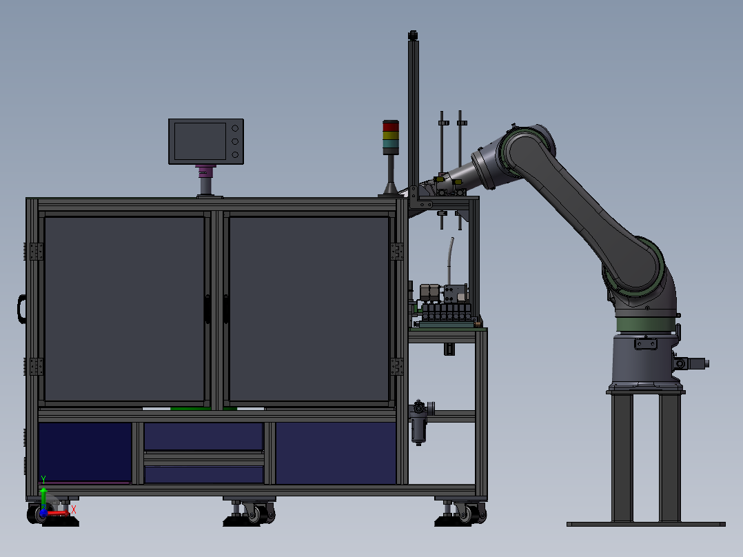 日本公司滚筒支架组件组装机前视图
