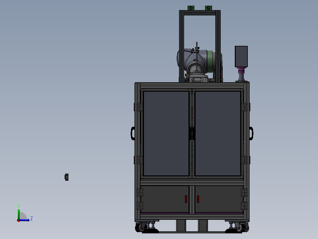 日本公司滚筒支架组件组装机左视图