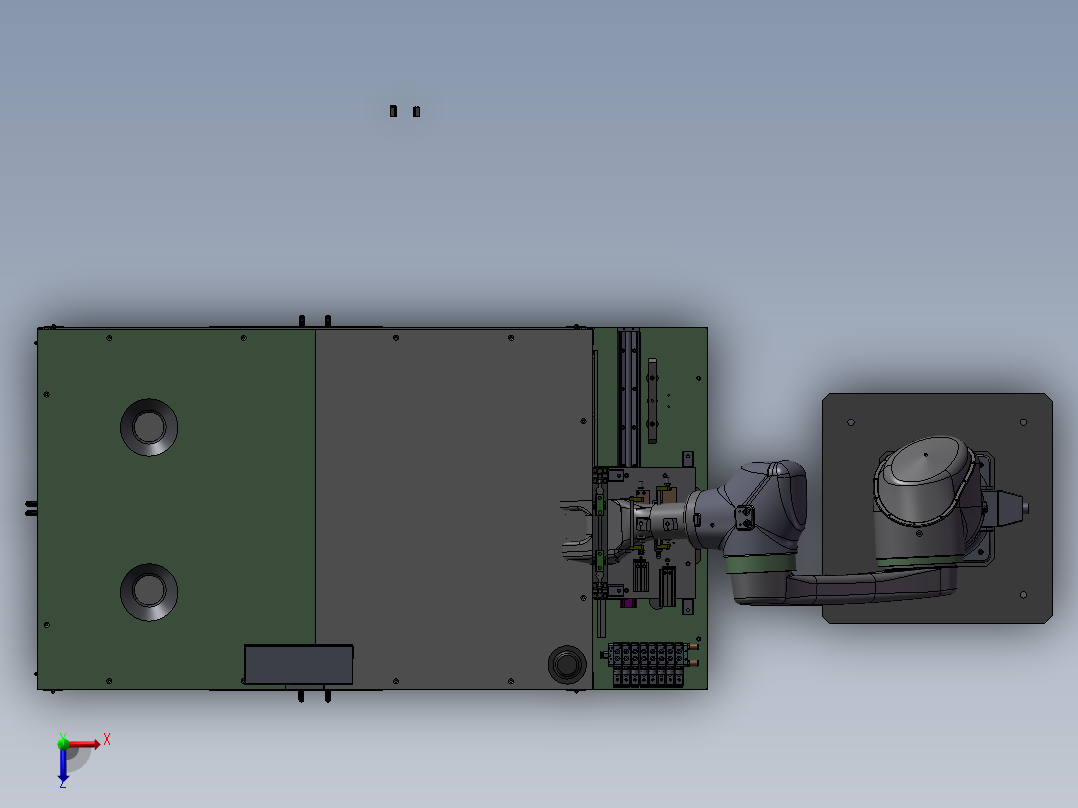 日本公司滚筒支架组件组装机俯视图