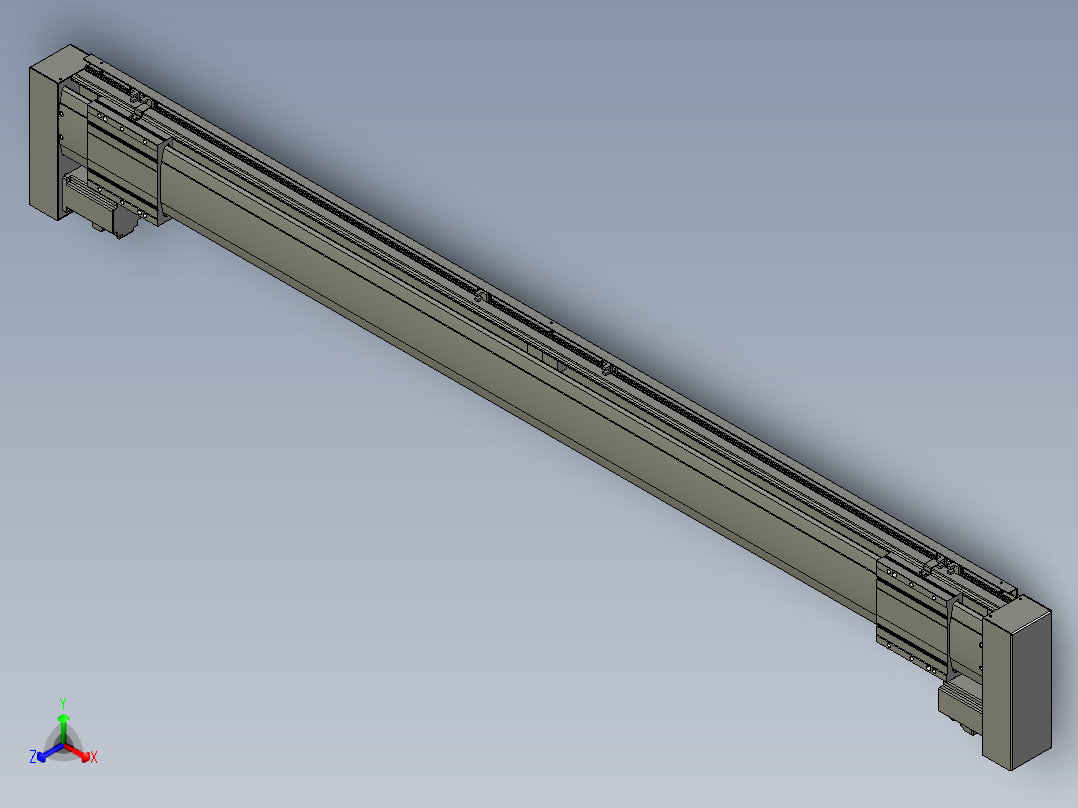 威洛博双电机滑台-VF14D2-S650-BLR-P40-C6正等轴测图